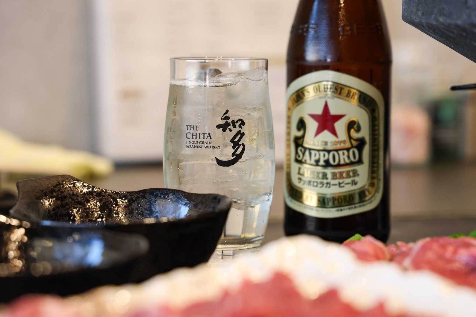 知多ハイボールとサッポロビール